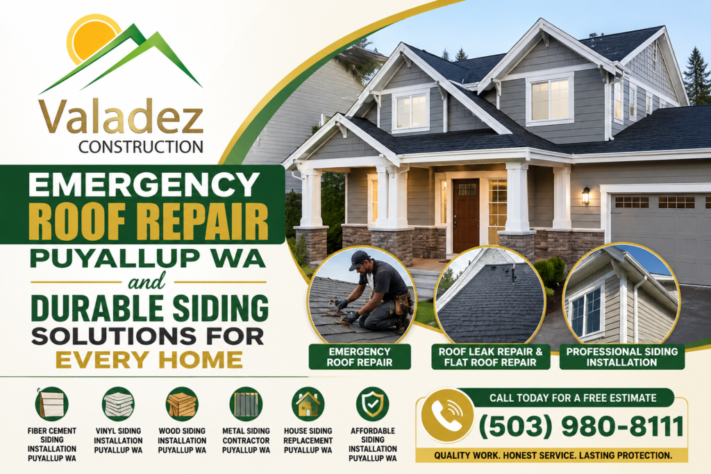 Emergency Roof Repair Puyallup WA and Durable Siding Solutions for Every Home